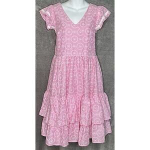 Simply Shabby Chic Pink Large Womens Dress Eyelet Cottagecore Tired NWT